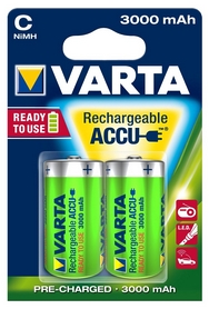 Аккумуляторы Varta Rechargeale Accu C 3000 mAh Bli 2 Ni-Mh (Ready 2 Use) (56714101402)