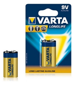 Батарейки Varta Longlife 6LR61 Bli 1 Alkaline (04122101411