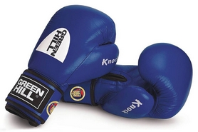 Перчатки боксерские с печатью ФБУ Green Hill Knock, синие (KBK-2105) - Фото №2