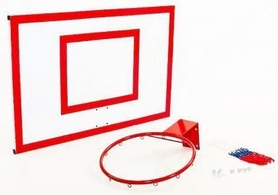 Щит баскетбольный металлический с кольцом и сеткой Newt Jordan, 1800х1050 мм (NE-MBAS-4-450G) - Фото №2