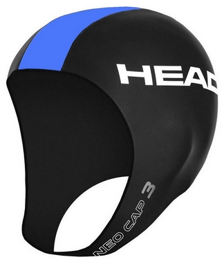 Шапка для тріатлону неопренова Head Neo Cap - чорно-блакитна (455116 TQ)