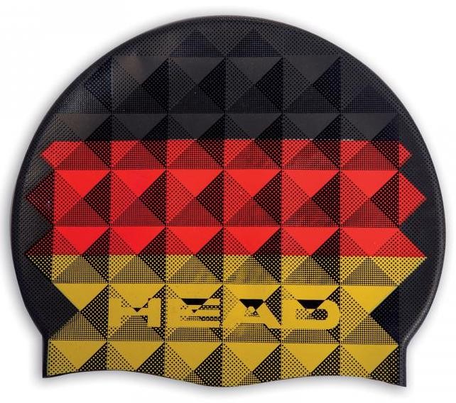 

Шапочка для плавания Head Flag Suede Germany, черно-красно-желтая (455288.GER), Черный