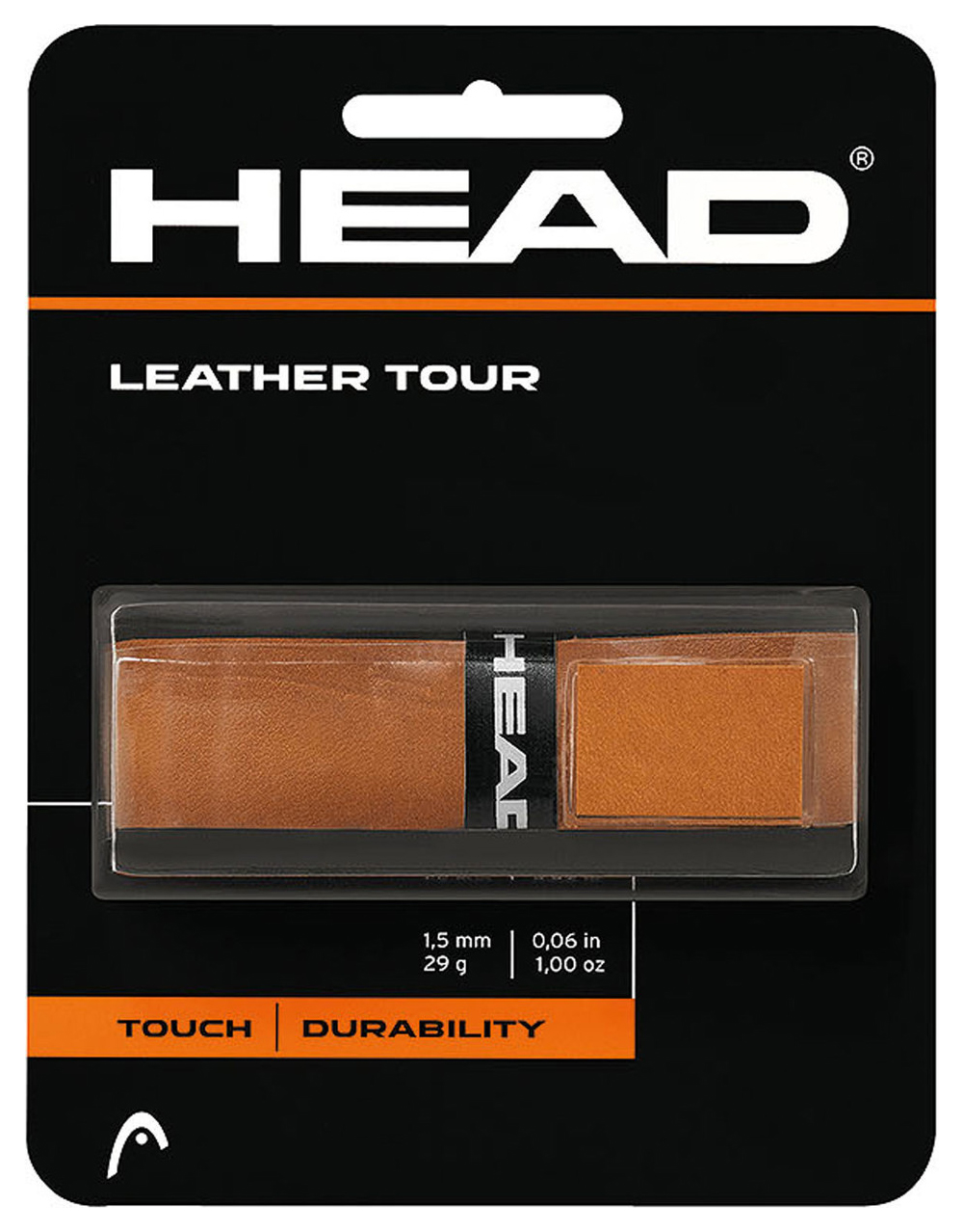 

Намотка для теннисной ракетки Head 282010 Leather Tour 2018, коричневая (726423274841), Коричневый