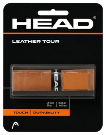 Намотка для теннисной ракетки Head 282010 Leather Tour 2018, коричневая (726423274841)