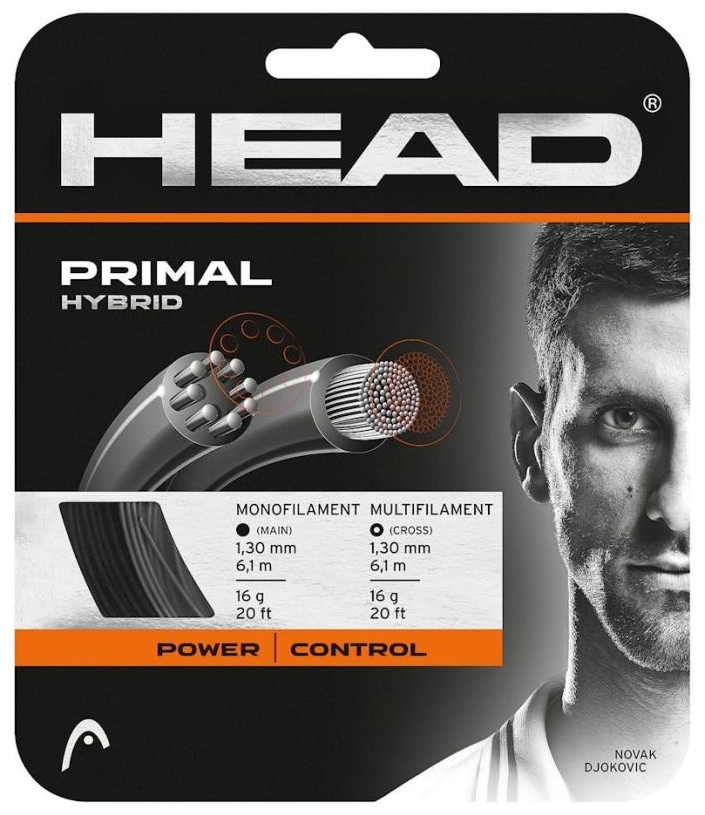 

Струна теннисная для ракетки Head Primal (set)  AN (281017, Серый