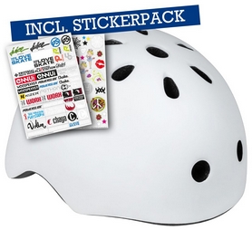 Шлем для катания на роликах Powerslide Allround Kids 906022, белый (40403334852)