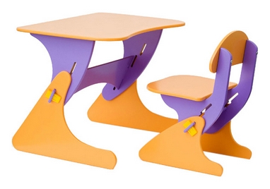 Комплект детский (столик + стульчик) с регулировкой по высоте SportBaby, фиолетовый (KinderSt-8)