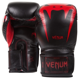 Перчатки боксерские Venum Giant 3.0 Boxing Gloves, черно-красные (FP-2055-RD) - Фото №2
