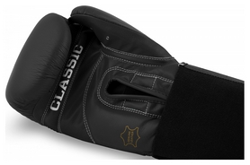 Перчатки боксерские Title Classic Leather Elastic Training Gloves, черные (FP-CTSGV-BK) - Фото №3