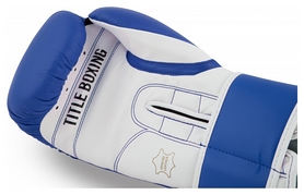 Перчатки боксерские Title Pro Style Leather Training Gloves 3.0, синие (FP-TVVTG3-BL) - Фото №3