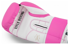 Перчатки боксерские Title Limited Pro Style Leather Training Gloves, розовые (FP-TVVTG2) - Фото №3