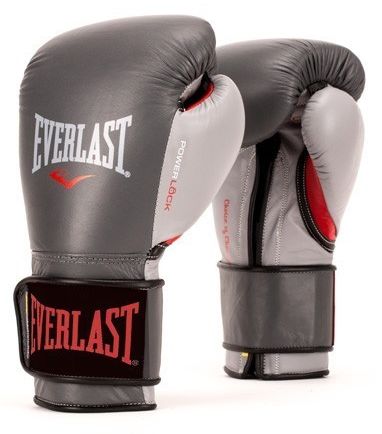 

Перчатки боксерские Everlast Powerlock Hook & Loop Training Gloves Leather - серо-красные (FP-P00000602, Серый