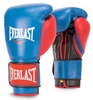 Перчатки боксерские Everlast Powerlock Hook & Loop Training Gloves Leather - сине-красные (FP-P00000)