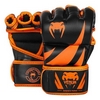 Перчатки для MMA Venum Challenger Gloves-Skintex Leather, черно-оранжевые (FP-2051)