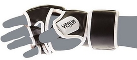 Рукавички для MMA Venum Challenger Gloves-Skintex Leather, чорно-білі (FP-0666) - Фото №3