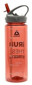 Бутылка спортивная Reebok RABT-P65RDRUN - красная, 0,65 л