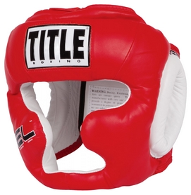 Шлем тренировочный Title Gel World Training Headgear, красный (FP-GTHGF)