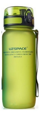 Бутылка для воды спортивная Uzspace 3037GN - зеленая, 650 мл