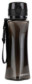 Бутылка для воды спортивная Uzspace 6006BK - черная, 500 мл