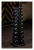 Стойка для 10 пар профессиональных гантелей Tunturi Pro Dumbbell Tower, черная (14TUSCF055) - Фото №2
