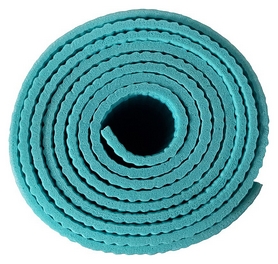 Коврик для йоги (йога-мат) Tunturi PVC Yoga Mat - бирюзовый, 4 мм (14TUSYO035) - Фото №4