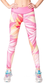 Лосины спортивные женские Berserk Сommonly Pink leaves (11466)