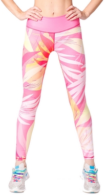 Лосины спортивные женские Berserk Сommonly Pink leaves (11466)
