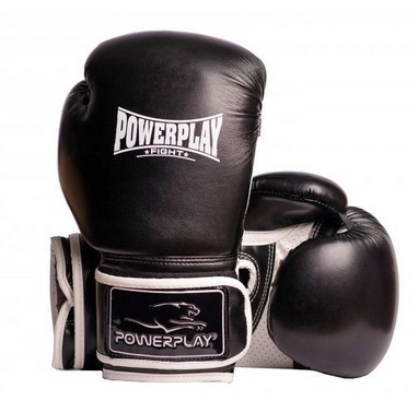 Перчатки боксерские PowerPlay Fight, черные (3019)