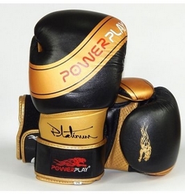 Перчатки боксерские PowerPlay Platinum, черные (3023) - Фото №2