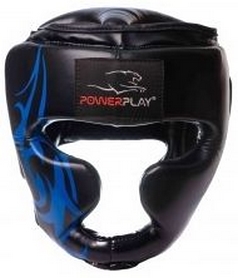 Шлем боксерский PowerPlay 3048, черно-синий (3048-BKBL) - Фото №5