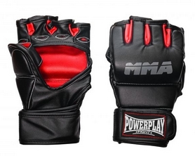 Перчатки для MMA PowerPlay Fight, черно-красные (3053) - Фото №2