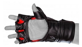 Перчатки для MMA PowerPlay Fight, черно-красные (3053) - Фото №3
