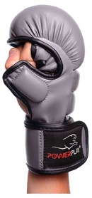 Перчатки для MMA PowerPlay Fight Gear, серые (3026) - Фото №2