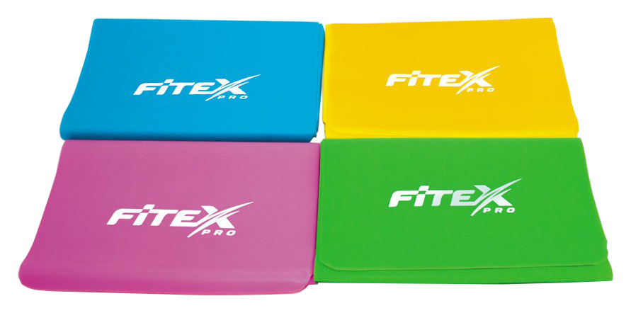 

Комплект из 4-х ленточных эспандеров Fitex MD1318, разноцветные, Разноцветный