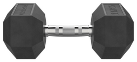 Гантели хромированные с резиновым покрытием Eleiko XF Dumbbell - черные,  2 шт по 16 кг (3002334)