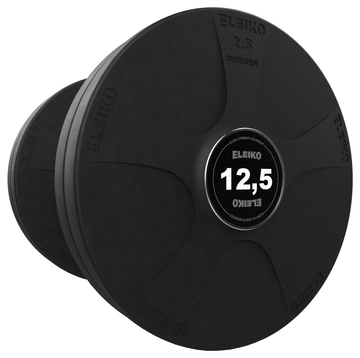 

Гантель профессиональная обрезиненная Eleiko Vulcano Disc Dumbbell - черная, 12,5 кг (375-0125), Черный