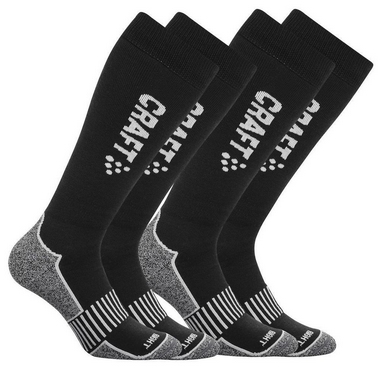 Комплект термоносков Craft Warm Multi 2-Pack High Sock AW 15, черные (1902345-9980)