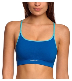 Топ-бра спортивный Craft Cool Seamless Low Impact Bra Woman SS 14, синий (1902552-2345) - Фото №2
