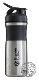 Шейкер з кулькою BlenderBottle Stainless Steel - чорний, 820 мл (Steel Black)