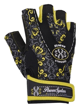 Перчатки атлетические женские Power System Classy PS-2910, черно-желтые (PS_2910_Black/Yellow)