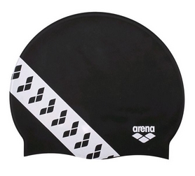 Шапочка для плавания Arena Team Stripe Cap Black 001463-501, черная (3468336074374)