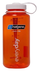 Бутылка спортивная Nalgene Wide Mouth - оранжевая, 1000 мл ((WM) 1000ml Orange/White Loop)