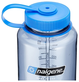 Бутылка спортивная Nalgene Wide Mouth - серая, 1000 мл ((WM) 1000ml Gray /Blue Loop) - Фото №2