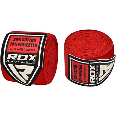 Бинт боксерский RDX Fibra Red (4,5 м, 2 шт)