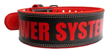 Пояс для пауэрлифтинга Power System Beast PS-3830, черно-красный (PS-3830_Black-Red)