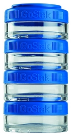 Контейнер для спортивного харчування BlenderBottle GoStak 4 Pak - синій, 4х40 мл (GS 4 Pak- 4 * 40ml Blue)