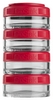 Контейнер для спортивного харчування BlenderBottle GoStak 4 Pak - червоний, 4х40 мл (GS 4 Pak- 4 * 40ml Red)