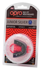Капа Opro Junior Silver, черная  (002190001) - Фото №5