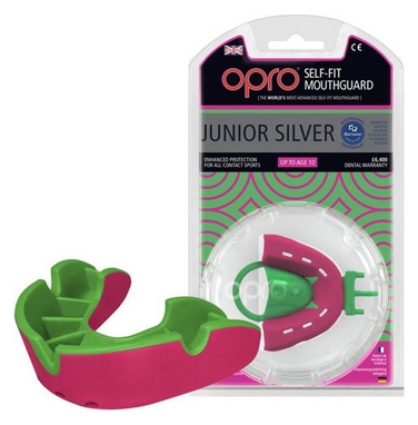 Капа Opro Junior Silver, розовая (002190004)