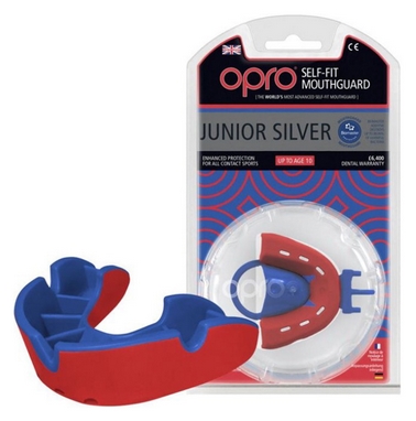 Капа Opro Junior Silver, красная (002190005)